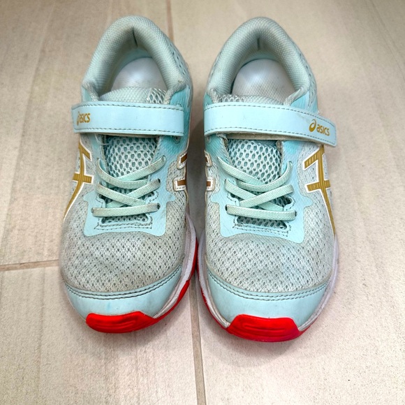 Asics GT-1000 PS (pre-school) Running Sneakers - Aqua/Champagne, Size 1.5 - Picture 1 of 6